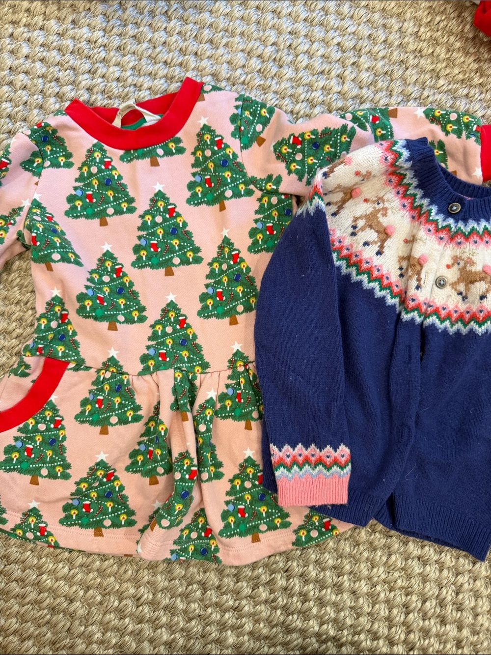 Mini boden size 3/4 bundle. Cardigan and tunic